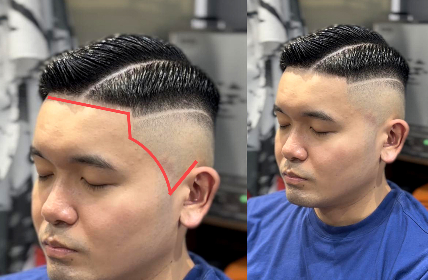 【テーパーヘアライン】外国人感を強く出せる仕上げ技術